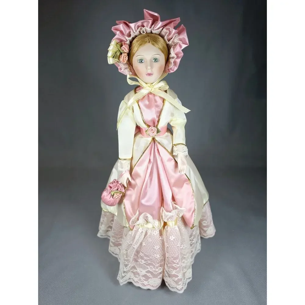 Vintage Edwin Knowles Elegance Victorian Lady Porcelain Doll with Stand